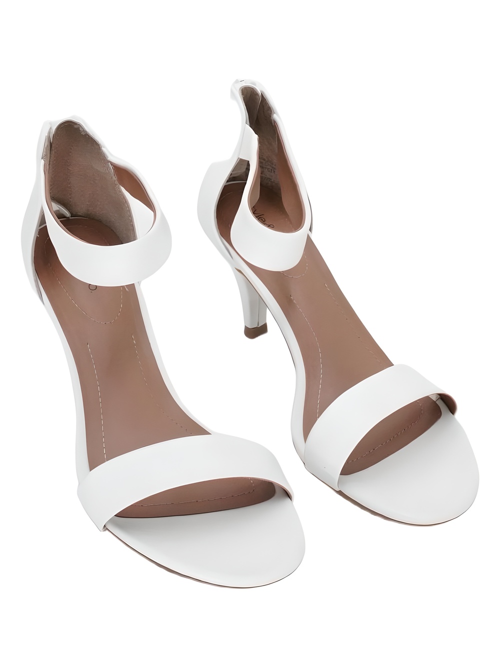 Style Co Paycee Two-Piece Dress Sandals White Smooth Size 9W